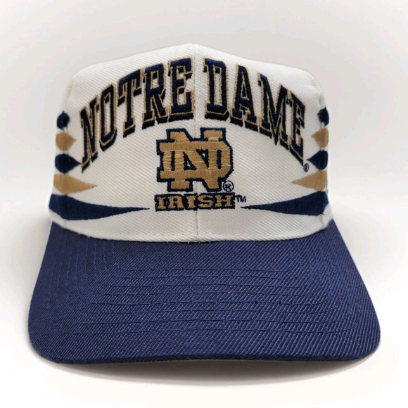 Logo Athletic Other - Vintage 90s Notre Dame Logo Athletic Diamond Cut Snapback Hat Embroidered Cap